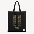 Carry States - Black "PAUSE" Tote Bag